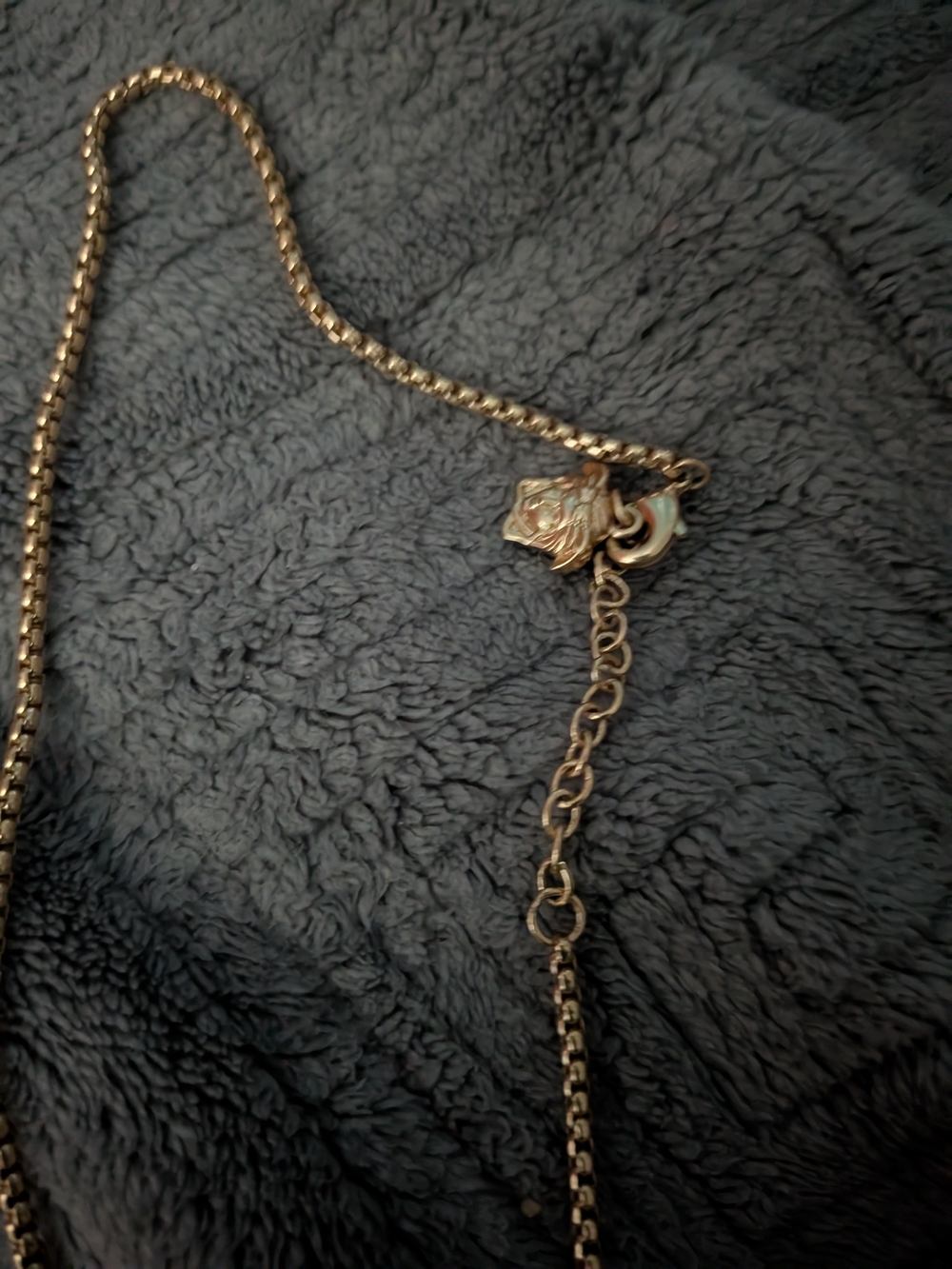 Stainless Steel Gold-Tone Chain Necklace with Pendant And Dog Tag Style